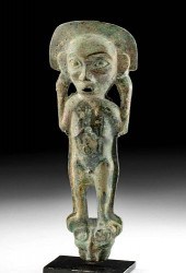 CHINESE ZHOU BRONZE STANDING M