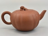 CHINESE ZISHA MELON TEAPOT Red
