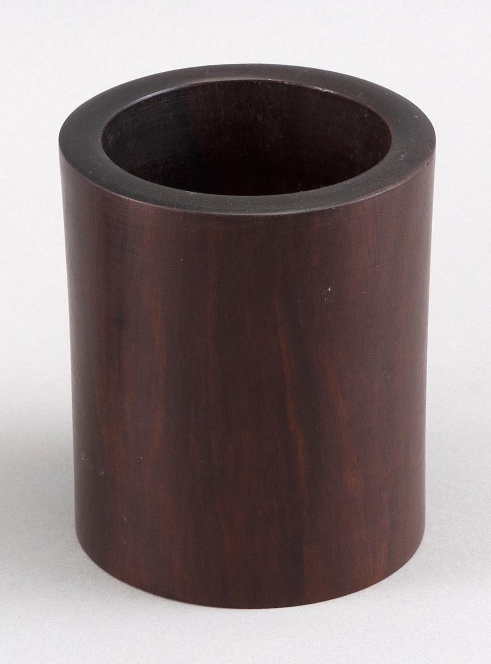 CHINESE ZITAN BRUSH POT 20TH