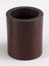 CHINESE ZITAN BRUSH POT 20TH C