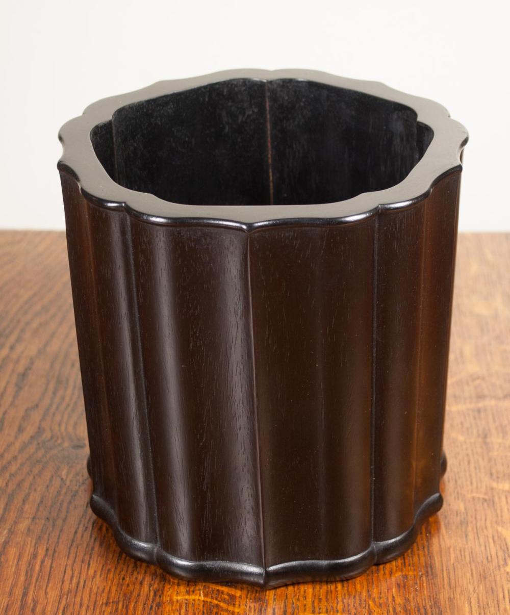 CHINESE ZITAN BRUSH POT, WITH
