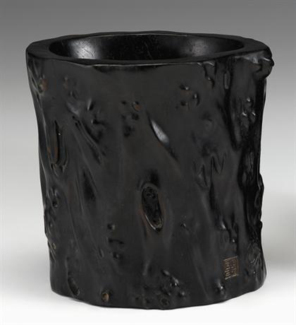 Chinese zitan brushpot    18/19th