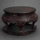 CHINESE ZITAN CIRCULAR STAND C