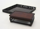 Chinese zitan tray and hongmu