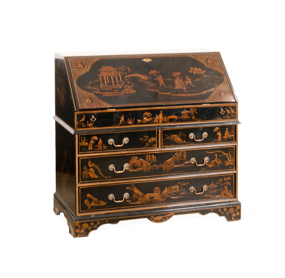 CHINOISERIE BLACK LACQUERED FALL
