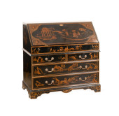 CHINOISERIE BLACK LACQUERED FA