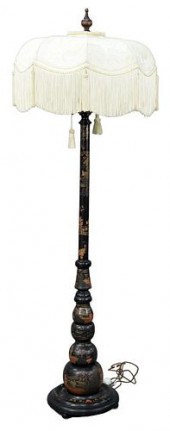CHINOISERIE BLACK LACQUERED FL