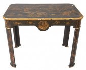 CHINOISERIE BLACK LACQUERED TA