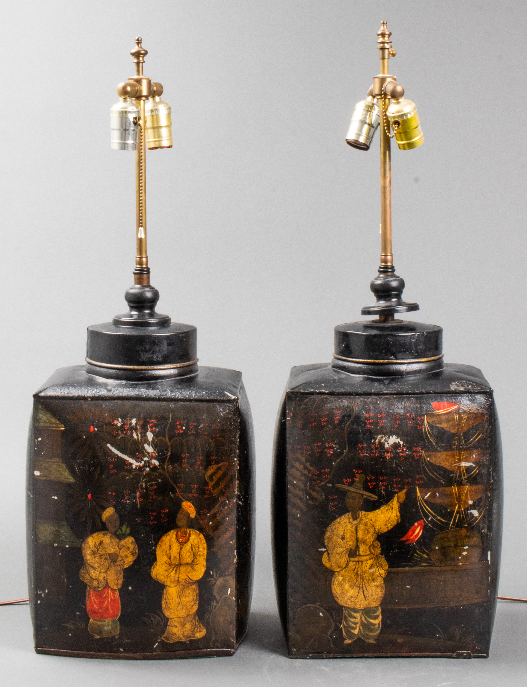CHINOISERIE BLACK TOLE CANISTER