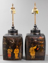 CHINOISERIE BLACK TOLE CANISTE