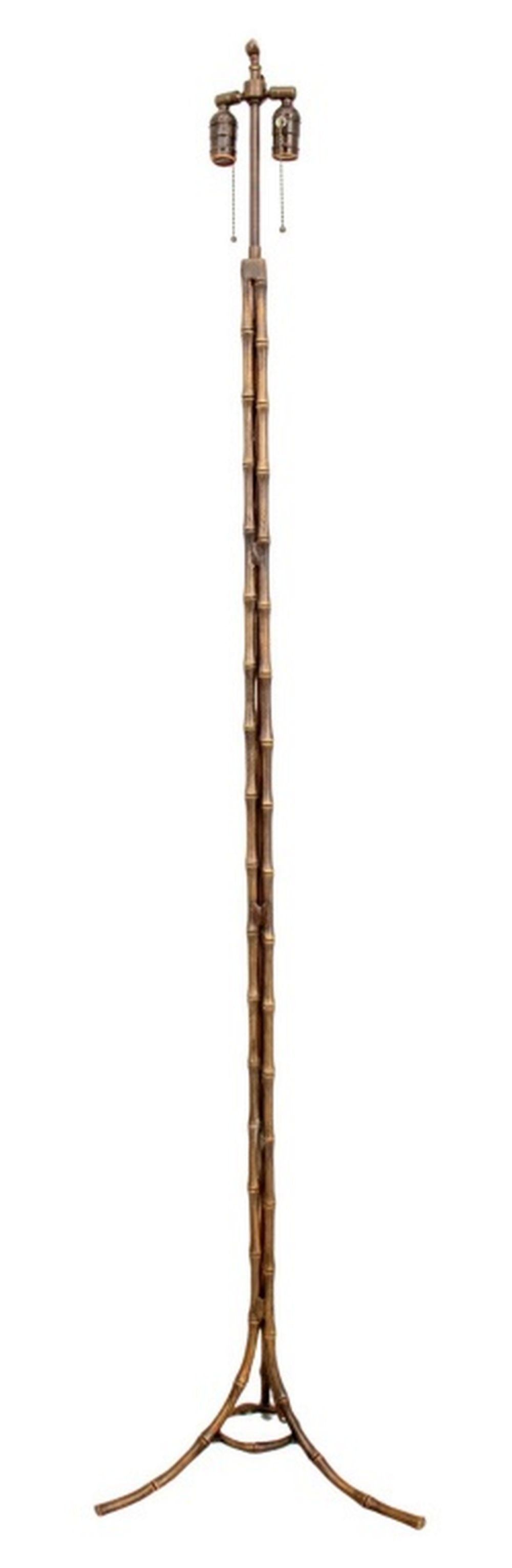 CHINOISERIE BRONZE BAMBOO-FORM