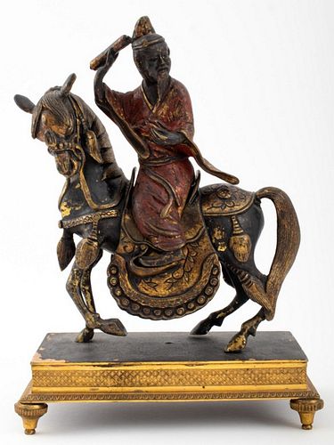 CHINOISERIE BRONZE FIGURE ON FRENCH