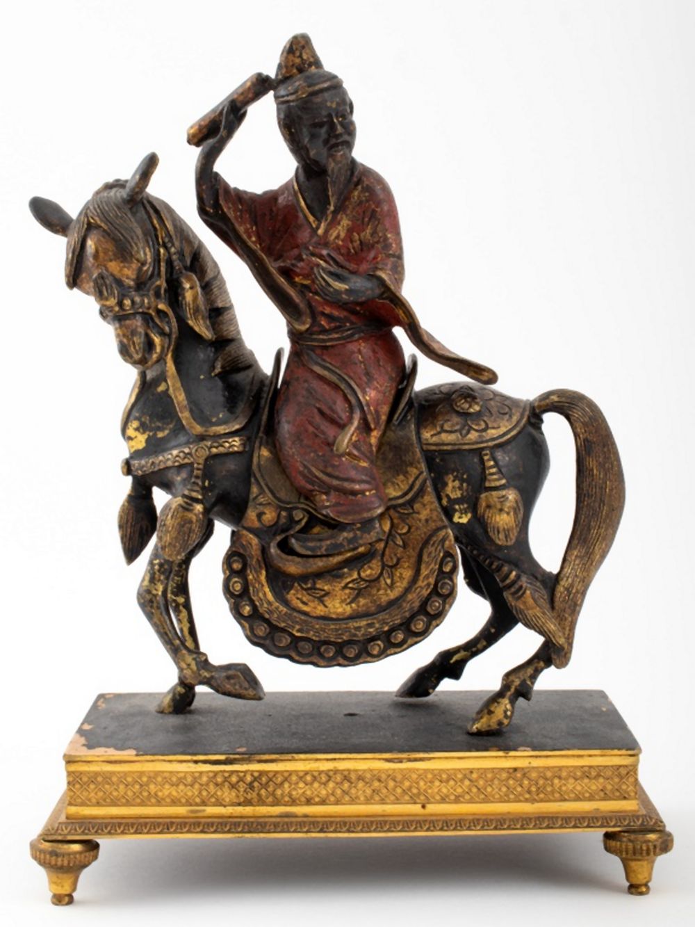 CHINOISERIE BRONZE FIGURE ON FRENCH