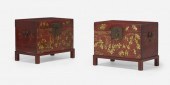 Chinoiserie. Chests, pair. ear