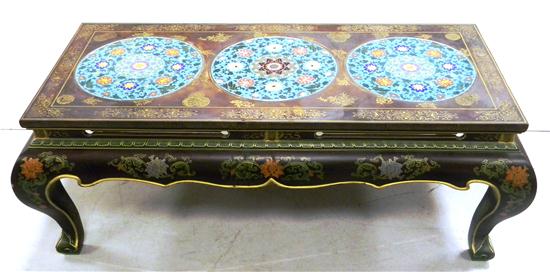 Chinoiserie coffee table  black