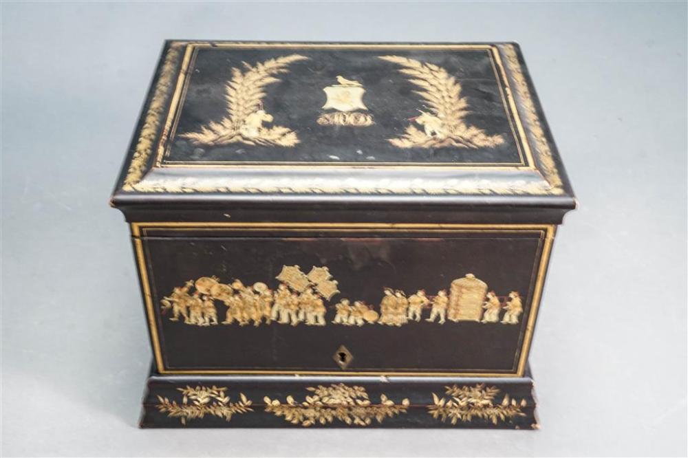 CHINOISERIE DECORATED AND LACQUERED