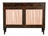 CHINOISERIE DECORATED BLACK LA