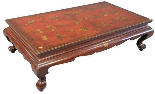 CHINOISERIE DECORATED COFFEE TABLE,