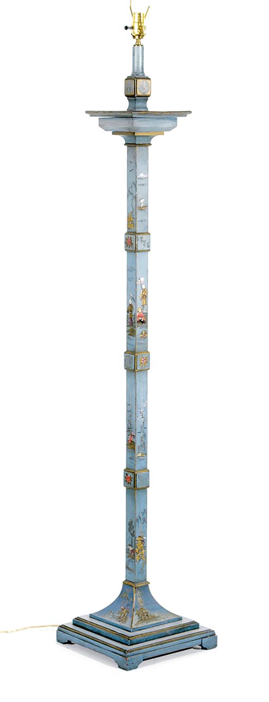 Chinoiserie decorated floor lamp