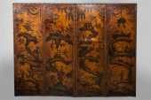 CHINOISERIE DECORATED FOUR-PAN
