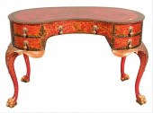 CHINOISERIE DECORATED KIDNEY D