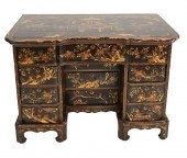 CHINOISERIE DECORATED KNEEHOLE
