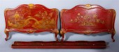 CHINOISERIE DECORATED SCARLET