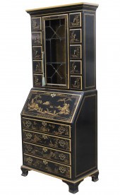 CHINOISERIE DECORATED SECRETAR