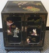 CHINOISERIE DECORATED SIDE CAB