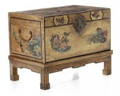 Chinoiserie decorated wood and