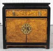 CHINOISERIE EBONIZED BURLWOOD