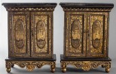 CHINOISERIE EBONIZED TABLE CAB