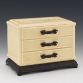 CHINOISERIE FAUX IVORY AND FAU