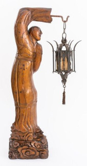 CHINOISERIE FIGURAL LANTERN, C