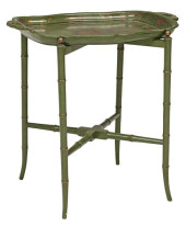 CHINOISERIE GREEN LACQUER TRAY