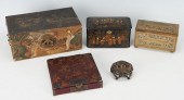 CHINOISERIE LACQUER TEA CADDY,