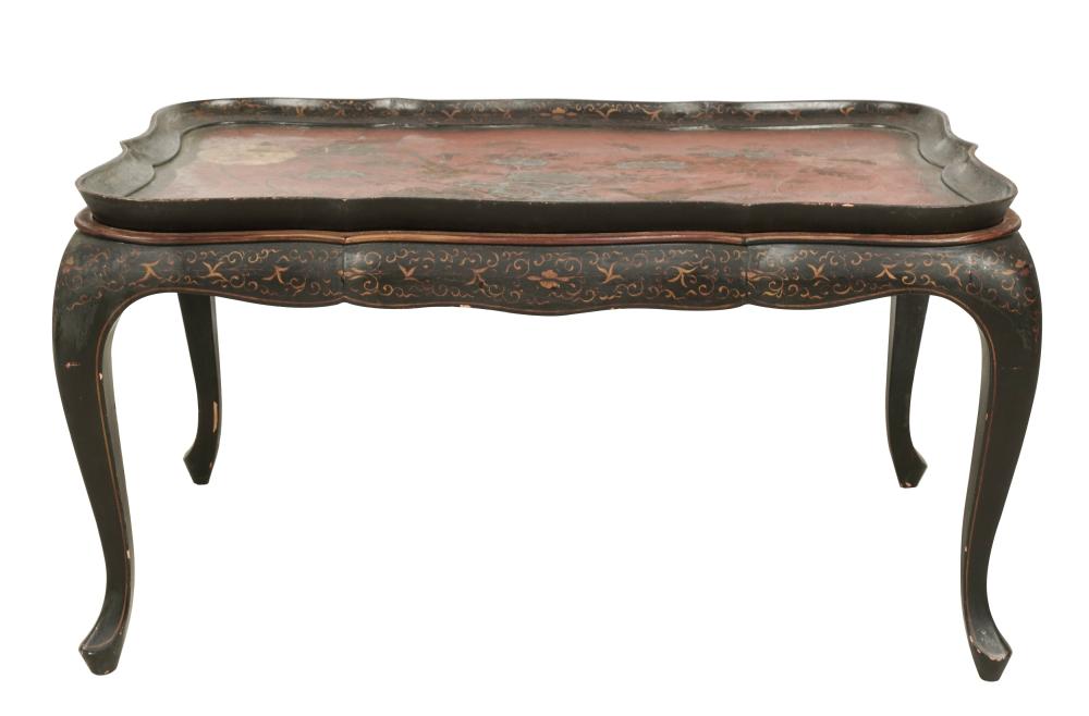 CHINOISERIE LACQUERED TRAY-TOP