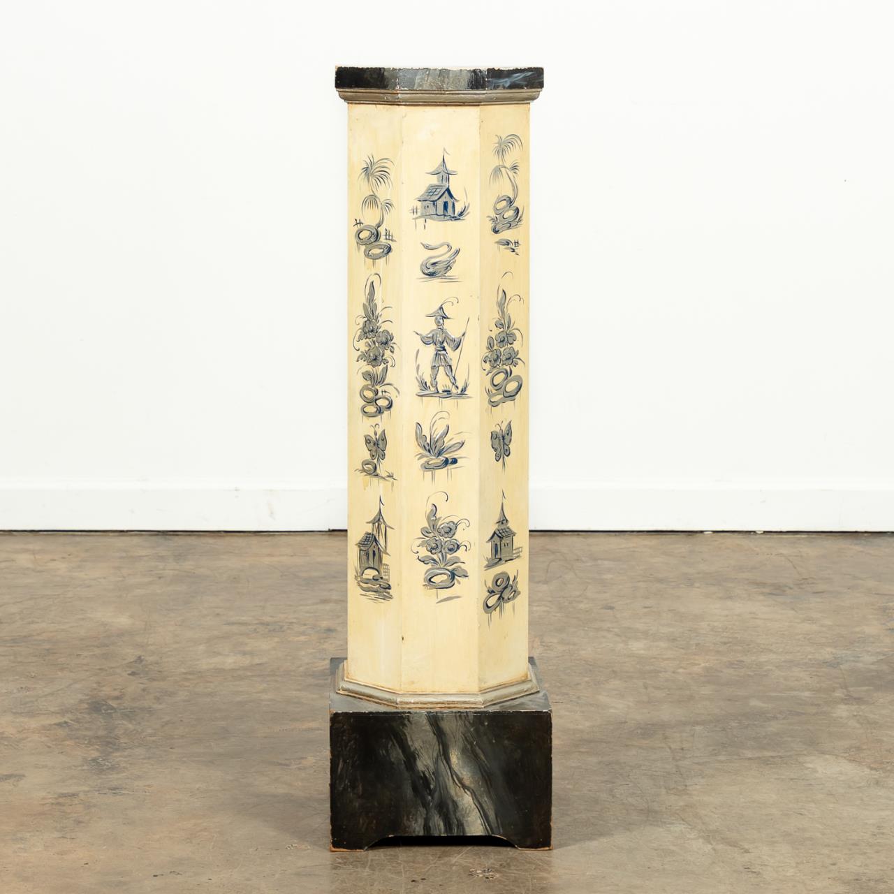 CHINOISERIE MOTIF FAUX PAINTED