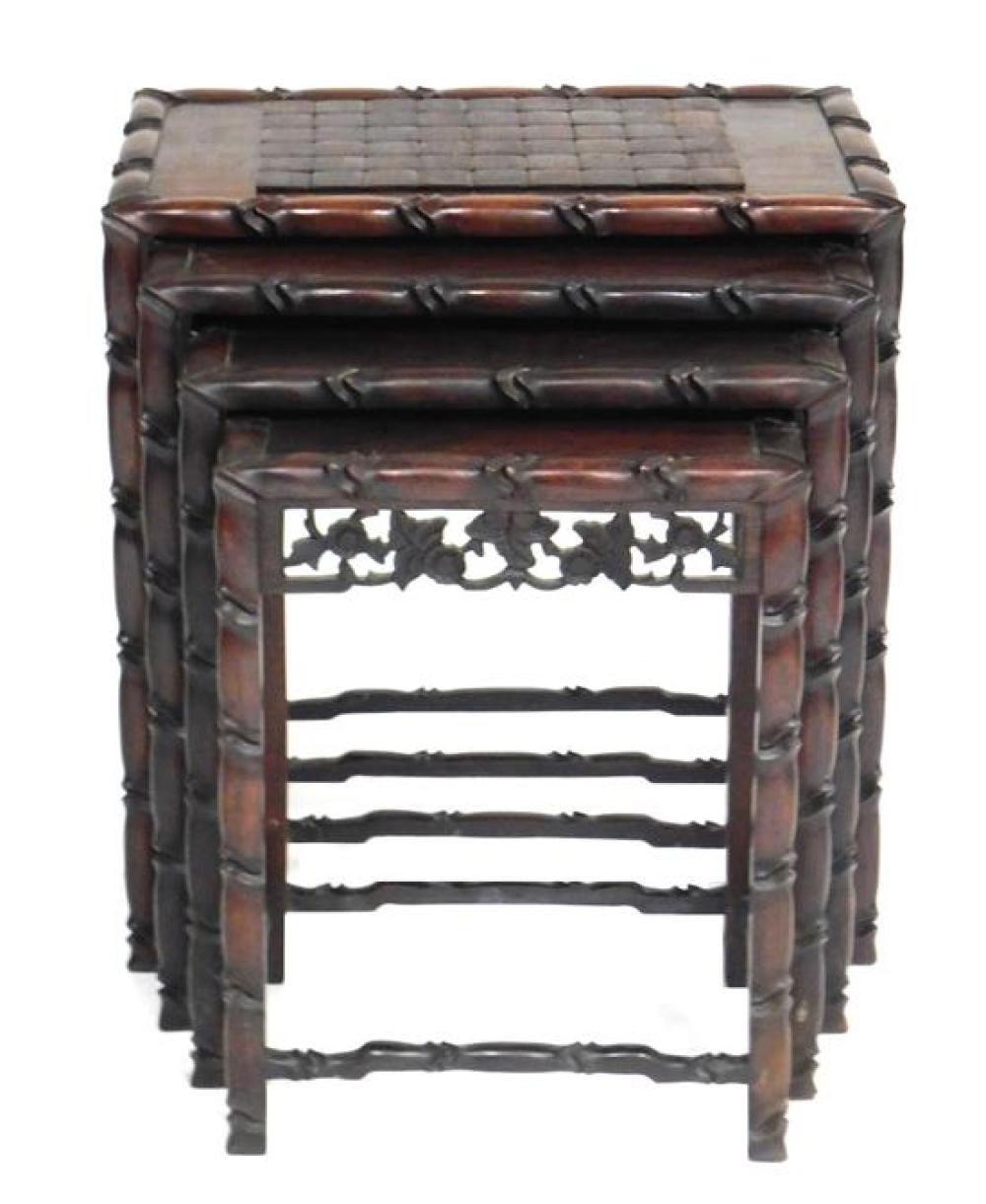 CHINOISERIE NESTING TABLES, 20TH