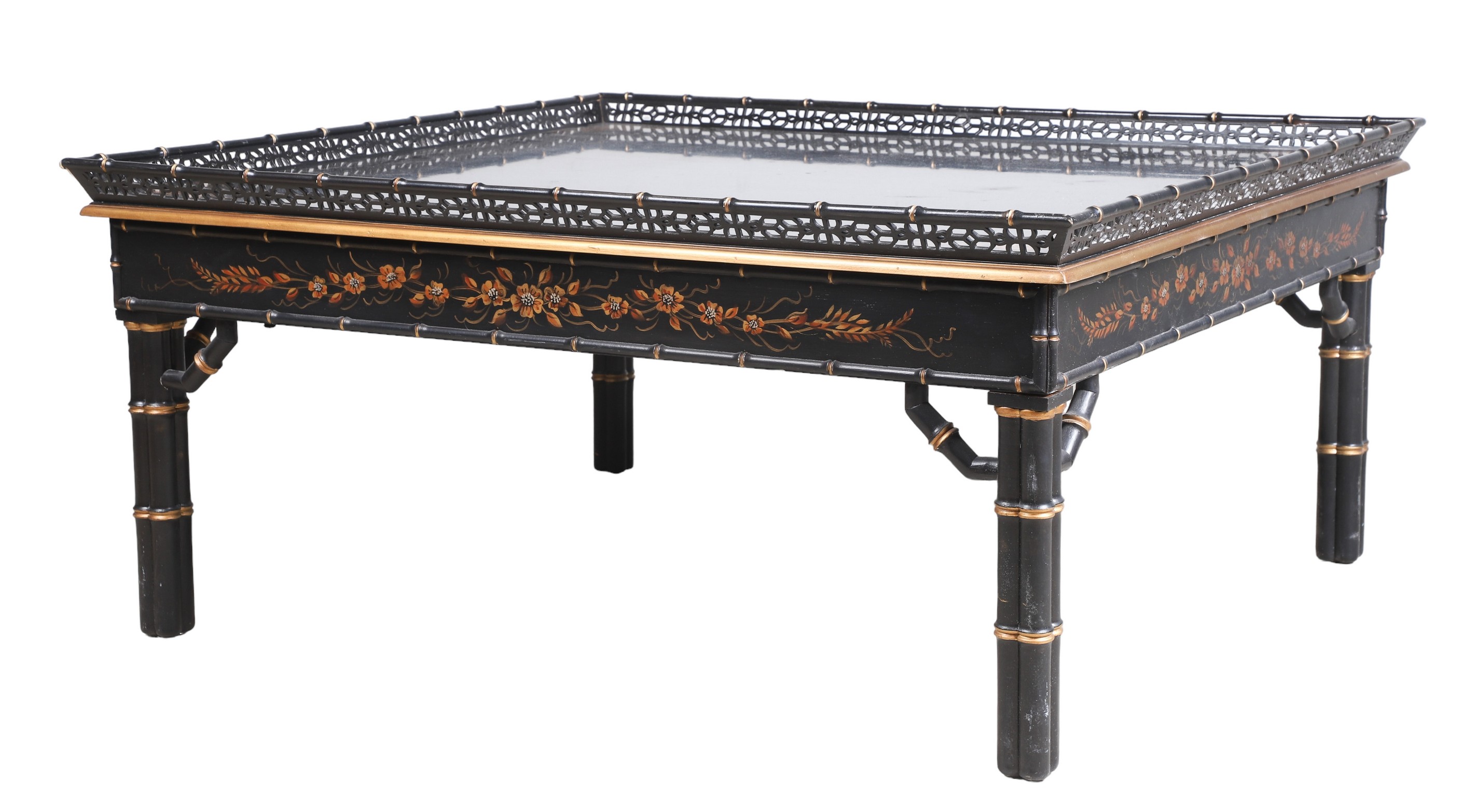Chinoiserie paint decorated faux