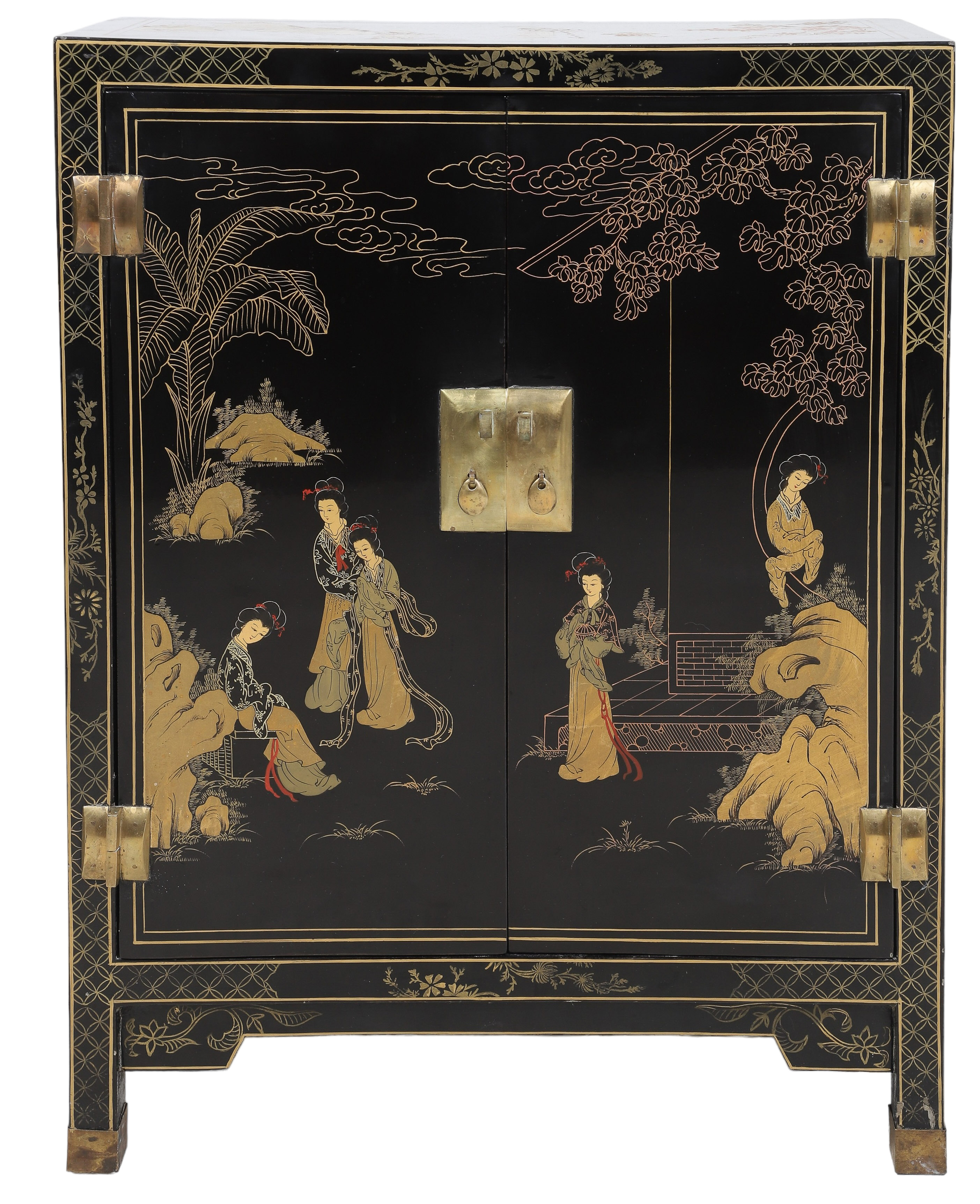 Chinoiserie paint decorated