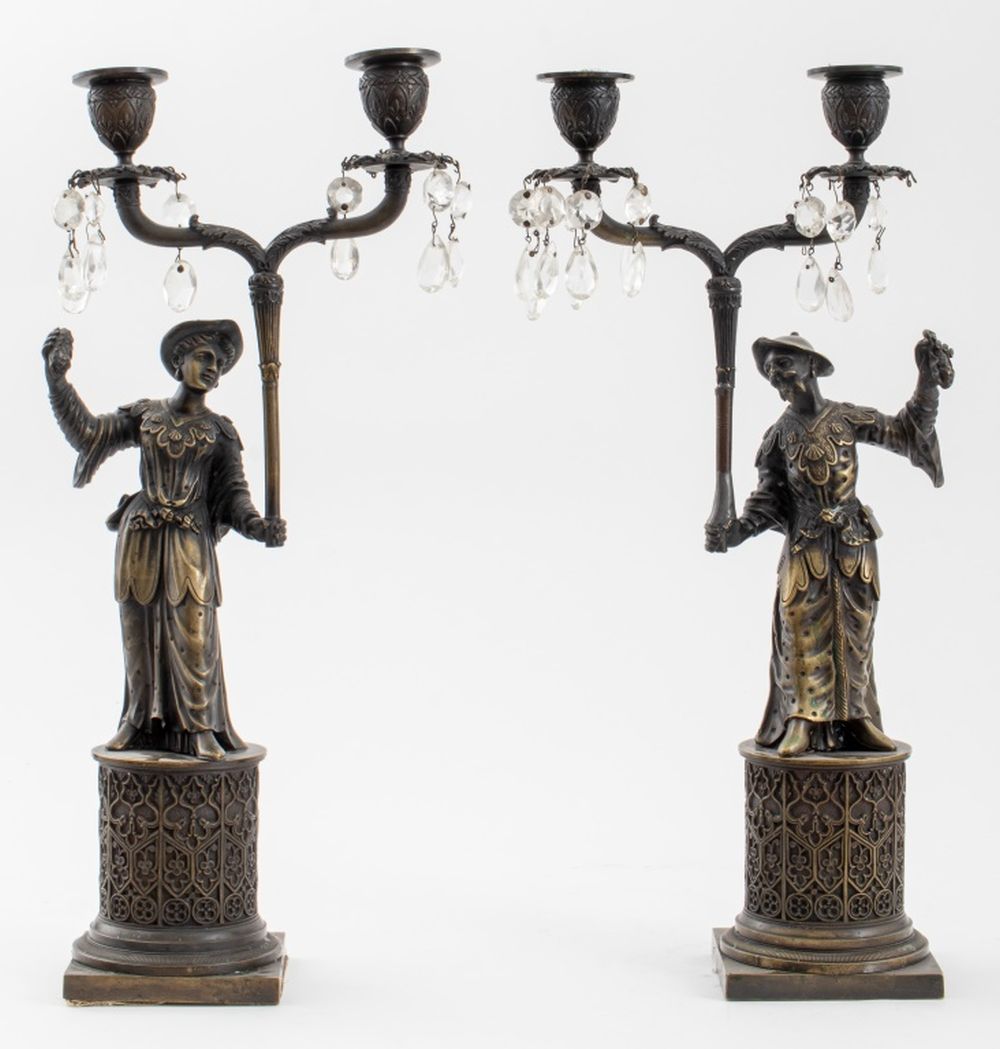 CHINOISERIE PATINATED BRASS FIGURAL