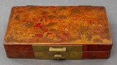 CHINOISERIE RED LACQUER STORAG