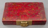 CHINOISERIE RED LACQUER STORAG