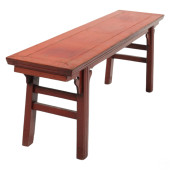 CHINOISERIE RED LACQUER WOOD A