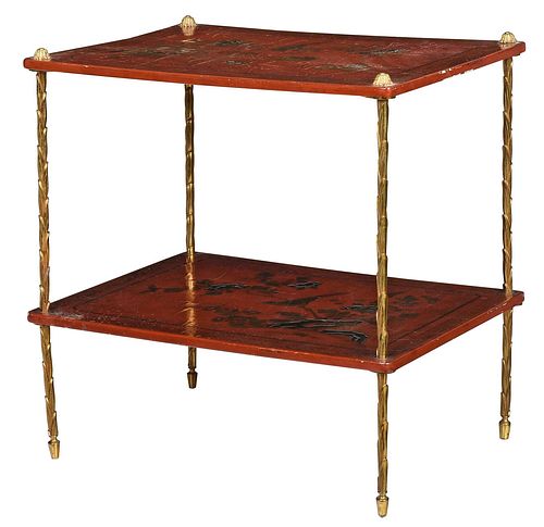 CHINOISERIE RED LACQUERED AND