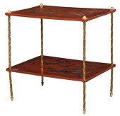 CHINOISERIE RED LACQUERED AND