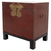 CHINOISERIE RED LACQUERED BOX