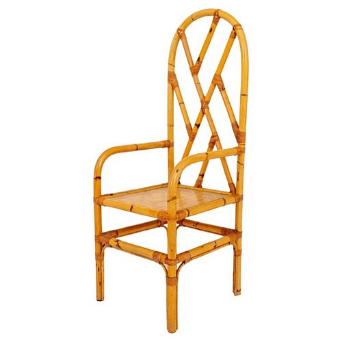 CHINOISERIE STYLE BAMBOO AND RATTAN