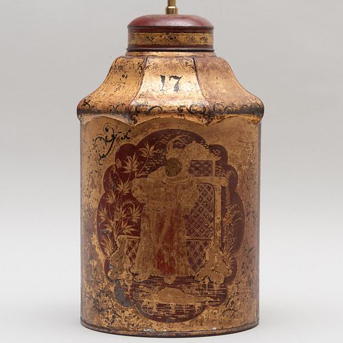 CHINOISERIE TOLE TEA CANISTER